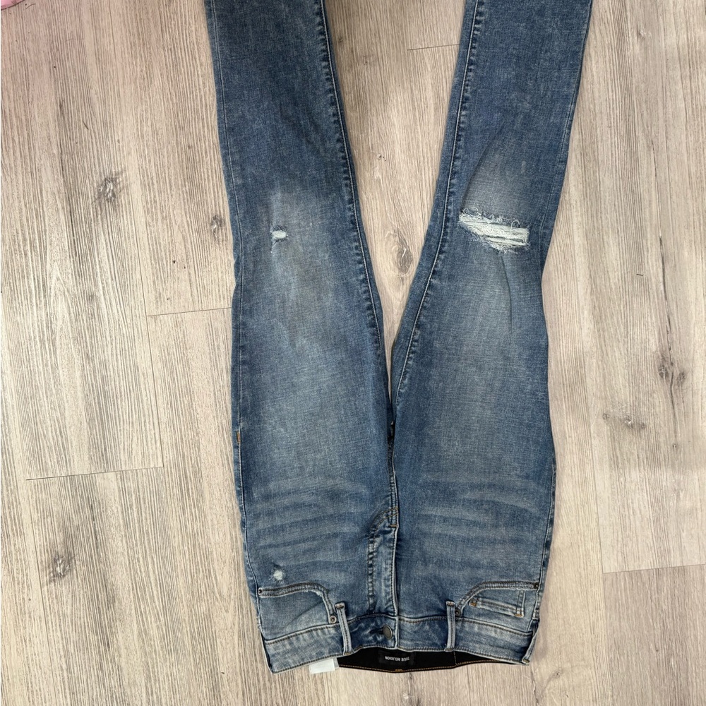 True Religion Women's Distressed Blue Skinny Jeans